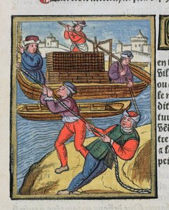 Transport de bois sur la Seine, de 